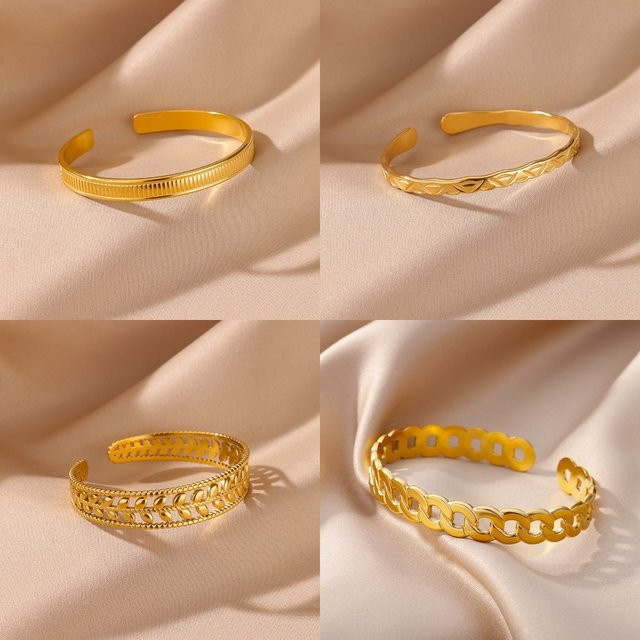HPTOTMG Armband, Edelstahl, Gold, Damen - Bild 1