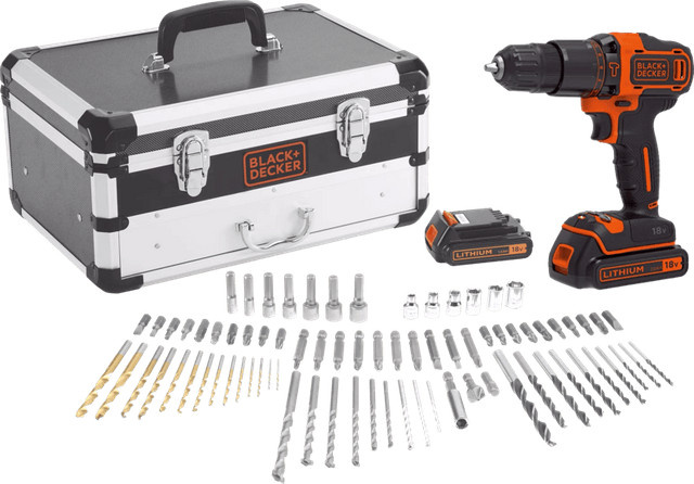 Black+Decker BDC718AS2F-QW Tischbohrer in Schwarz mit Akku - Bild 1