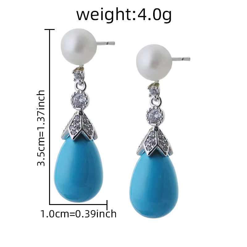 GLSEEVO Schmuck-Set, Zirkonia, Perle, Silber, Damen - Bild 3