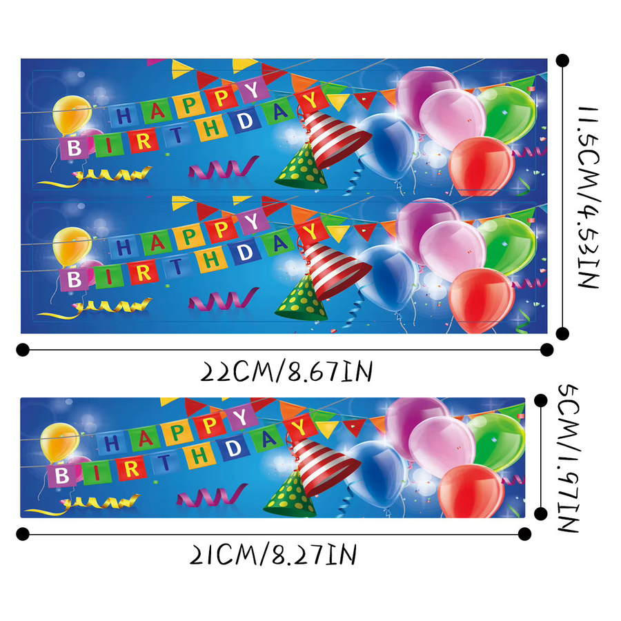20 Stück Personalisierte Alles Gute Zum Geburtstag Wasserflaschen Etiketten in Mehrfarbig als Party Dekoration und Geschenk Aufkleber - Bild 2
