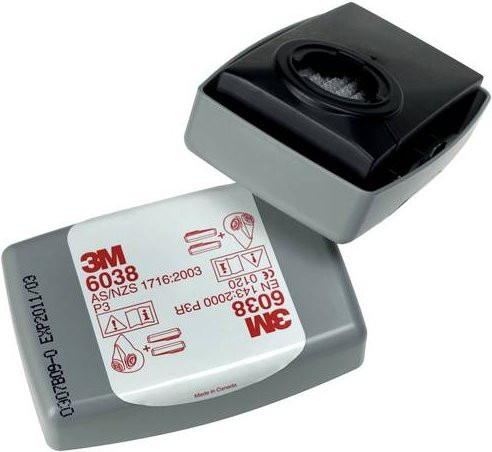 3M 6038 P3R Partikelfilter mit Aktivkohle, Grau, 20 Stück - Bild 1