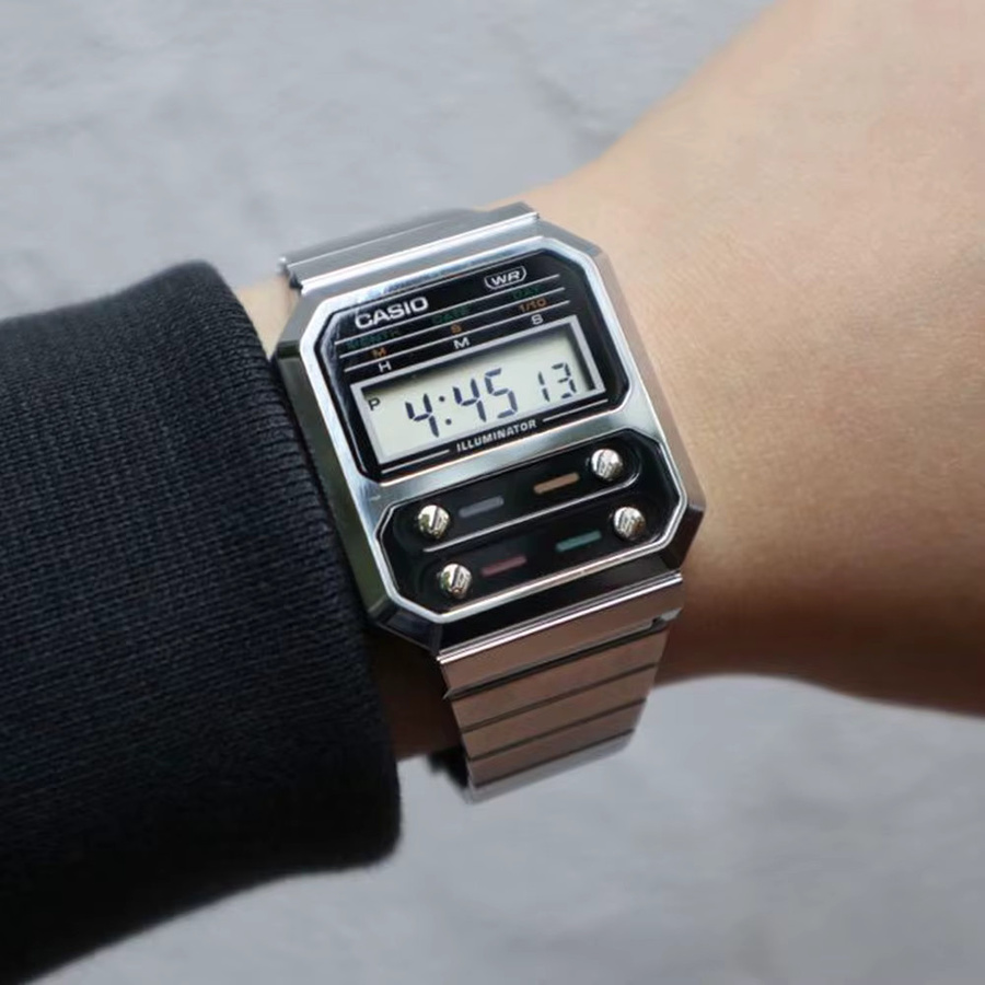 Casio Armbanduhr, Digitaluhr, Edelstahl, Schwarz, Herren - Bild 6