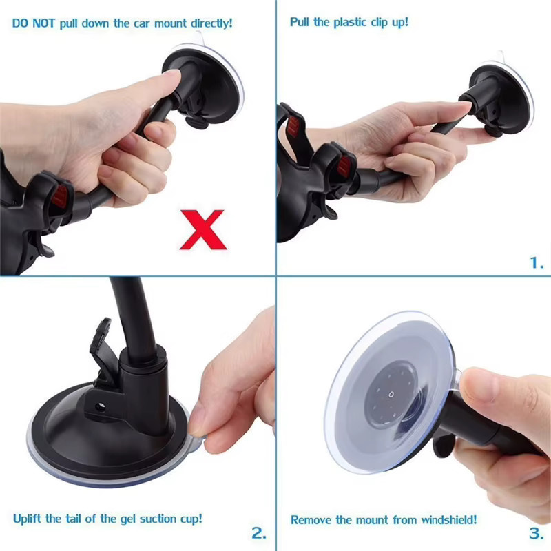 Universeller 360-Grad drehbarer Handyhalter mit Saugnapf für Auto und Gitarre in Schwarz - Bild 5