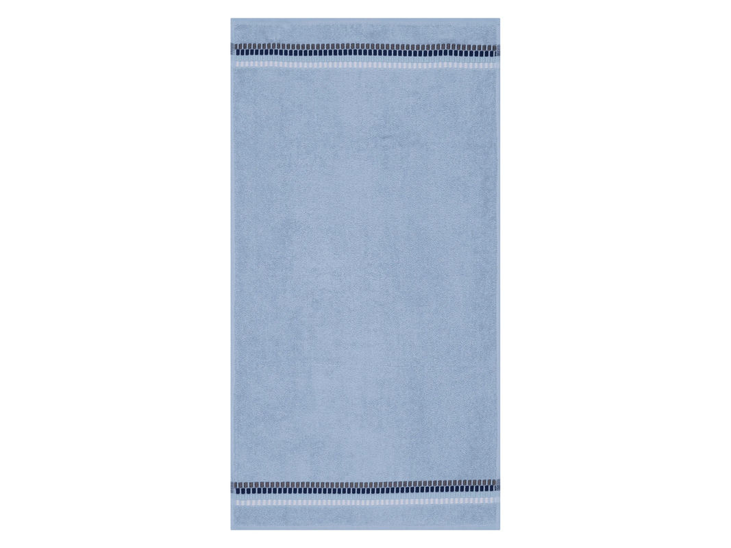 LIVARNO Handtuch Fashion Bordüre aus Baumwolle, 2er Pack, Hellblau, B: 50 cm, L: 100 cm, 500 g/m² - Bild 2
