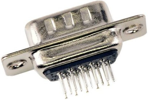 Molex D-SUB Steckverbinder 1731130078 mit 15 Lötpins in Silber - Bild 1