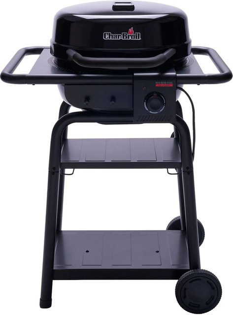 Char-Broil Elektrogrill Patio Bistro E2Coal Tabletop in Schwarz mit Hybrid Power 2.100 W und Edelstahl-Details - Bild 1