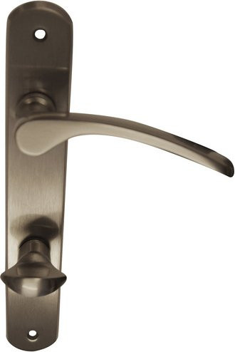 ALPERTEC Langschild-Garnitur Amos in Messing, Farbe Silber - Bild 1