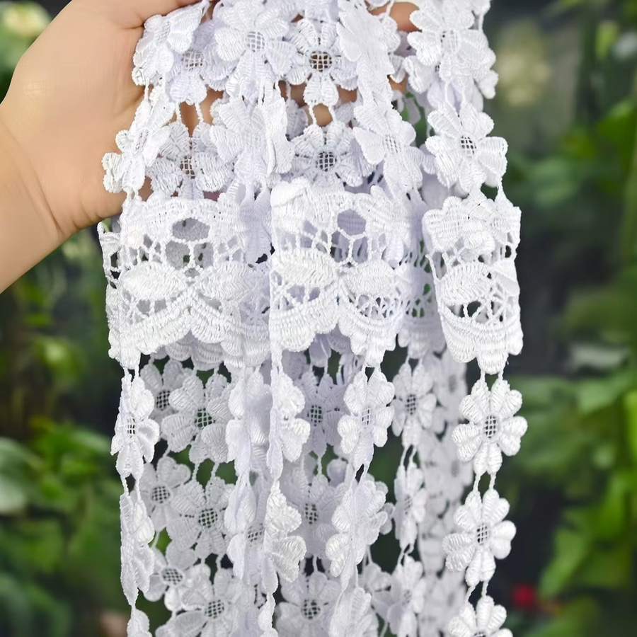 FLYINGCURTAINS Küchenvorhang mit floraler Stickerei in Weiß, semi-transparent mit Vintage-Design, Breite: 100 cm, Höhe: 45 cm - Bild 5