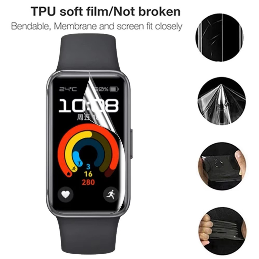 Hydrogel Schutzfolie für Huawei Band 9 8, Honor Band 9 6 5, transparent, Unisex - Bild 2