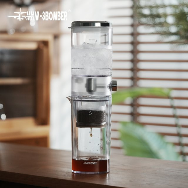 MHW-3BOMBER Eiskaffeebereiter Kaltbrüher aus Glas in Transparent und Black, 400 ml - Bild 1