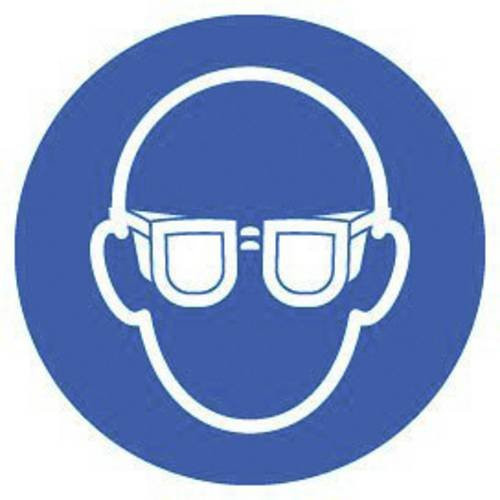 Gebotsschild FLEXIMARK Schutzbrille benutzen in Blau - Bild 1