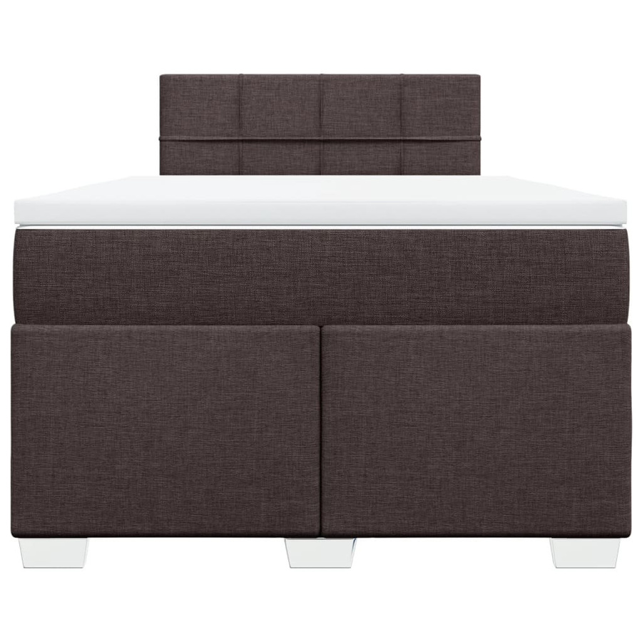vidaXL Boxspringbett mit Matratze Hybrid-Design in Braun, B/T/H: 120 x 190 cm - Bild 4