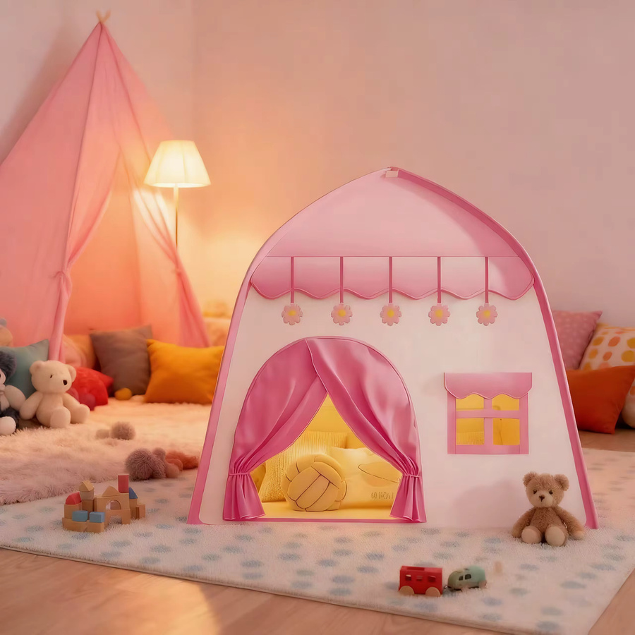 RonHam Spielzelt, Rosa Spielhaus mit Blumendesign, Prinzessin, Mädchen - Bild 2
