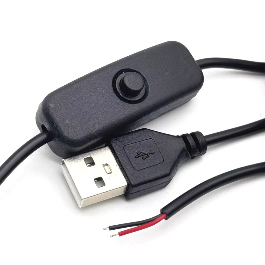LAJQTAO USB Typ C Verlängerungskabel mit Ein/Aus-Schalter in Schwarz für LED-Beleuchtung und DIY-Projekte 5V - Bild 1