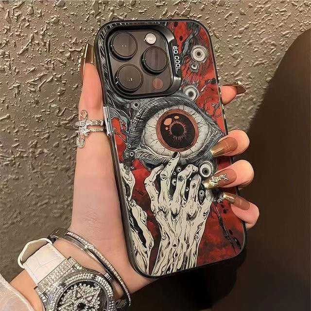 Stoßfeste Handyhülle mit Devil Eyes Muster für iPhone 11 bis iPhone 17 Pro Max - Bild 1