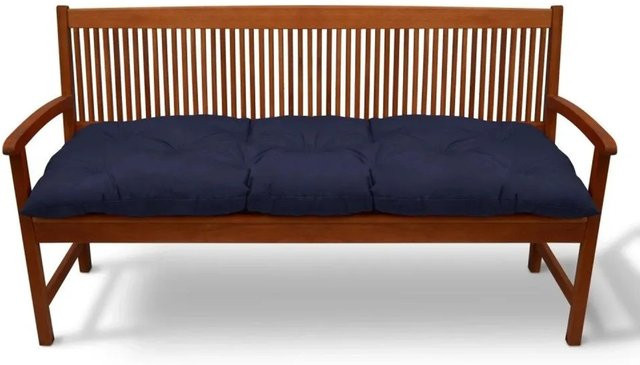Beautissu Flair BK Bankpolster Dunkelblau B/T/H: 120 x 50 x 8 cm - Bild 1