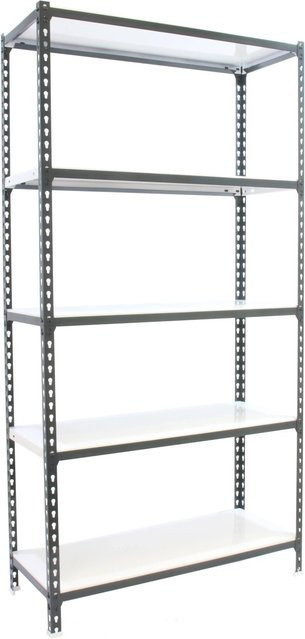 PROREGAL Schwerlastregal Big Metal Shark H x B x T: 200 x 100 x 40 cm, Anthrazit-Weiß - Bild 1