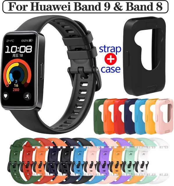 Silikonarmband mit Schutzhülle für Huawei Band 8 9 10, multicolour - Bild 1