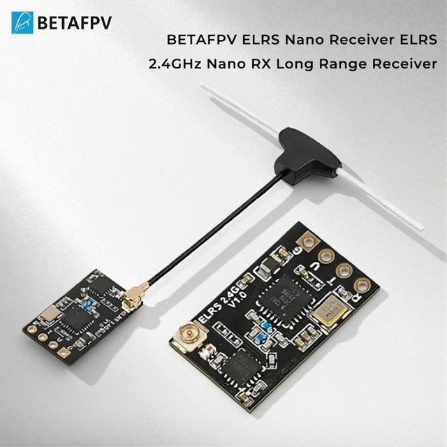 BETAFPV ELRS Nano Empfänger ExpressLRS 2,4GHz Nano RX in Schwarz für FPV Langstrecken-Renndrohnen - Bild 1