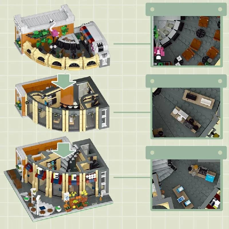 Linyi toy Moderne Gebäude Konstruktionsset, bunt, 3231 Teile, ab 14 Jahren - Bild 3