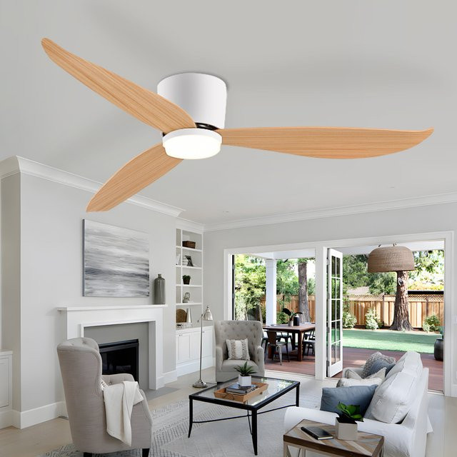 Intelligenter LED-Deckenleuchter mit Ventilator und Fernbedienung, dimmbare Deckenlampe für Schlafzimmer, Wohnzimmer und Arbeitszimmer - Bild 1