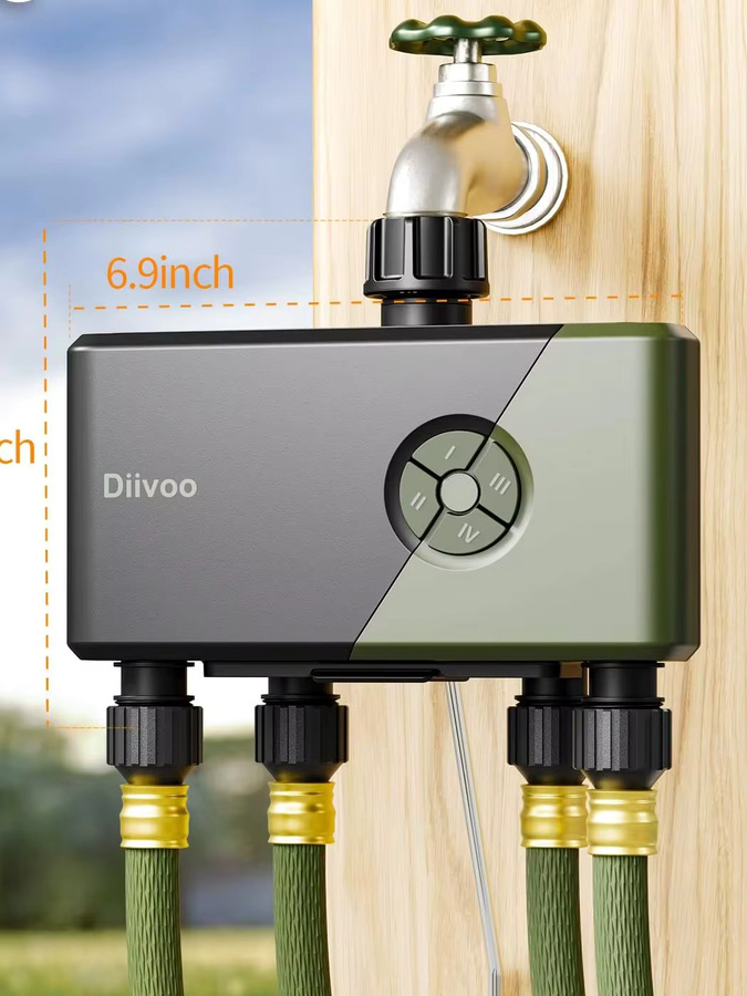 Diivoo Garten-WLAN-Wassertimer mit 3/4 Zonen und Regenverzögerung für automatische Bewässerungssysteme - Bild 6
