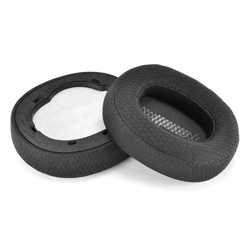Atmungsaktive Ersatz-Ohrpolster im Fußball-Mesh-Stil für JBL E65, E65BTNC, Duet NC, Live 650BTNC und Live 660BTNC in Schwarz - Bild 5