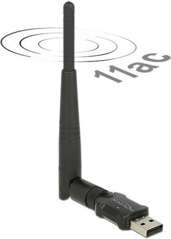 DeLock Dual Band WLAN USB Stick ac/a/b/g/n Netzwerkadapter Schwarz - Bild 2