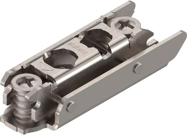 Blum Exzenter-Montageplatte Clip Gerade aus Stahl in Nickeloptik mit 3 mm Distanz - Bild 1