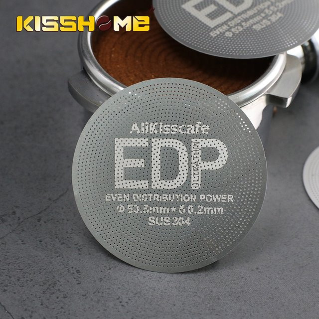 ALIKISSCAFE Metall Kaffee Puck Bildschirm für Siebträger Korb, Farbe: Silber, Dicke: 0,2 mm - Bild 1