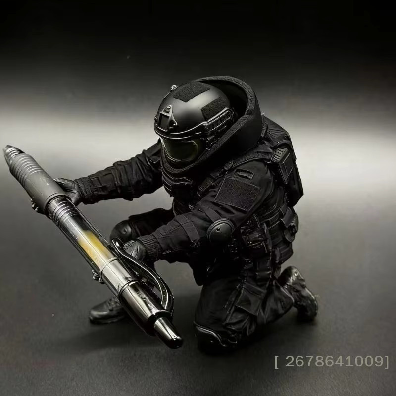 KOQZM Stifthalter-Figur Ninja und Soldat als Schreibtisch-Organizer aus Kunststoff für Büro und Heim-Dekoration - Bild 2