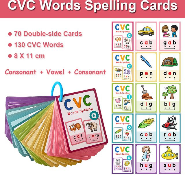 GSF Montessori CVC Wort Karten, Lernspielzeug - Bild 1
