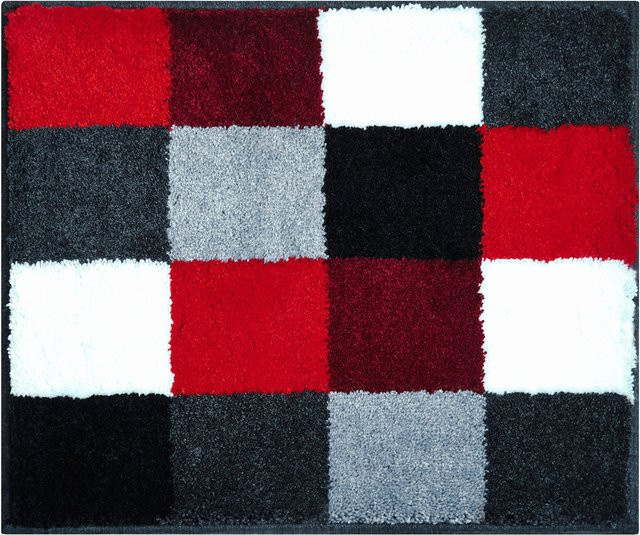 Rutschhemmende Badematte aus 100% Polyacryl in Rot, geeignet für Fußbodenheizung - Bild 1