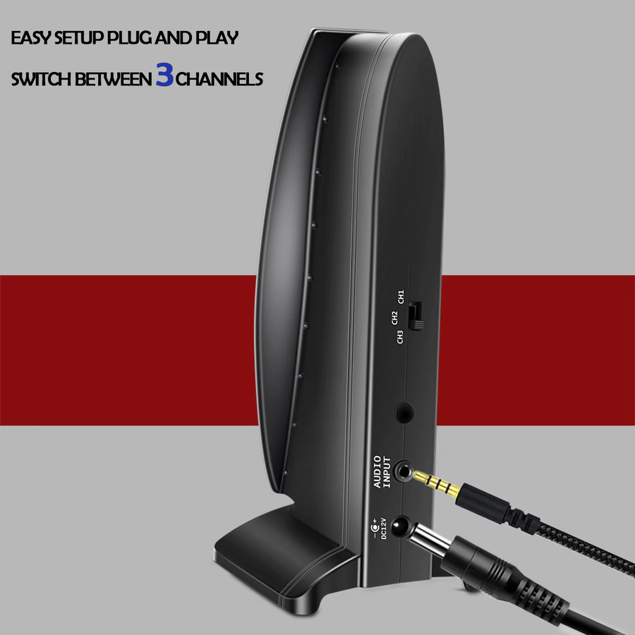 CATASSU Silent Disco System mit kabellosen Kopfhörern und 200 m Sender in Schwarz - Bild 4