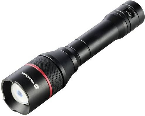 Toolcraft TO-8702946 LED Handlampe in Schwarz, verstellbar, akkubetrieben mit 3500lm und USB-Schnittstelle - Bild 1