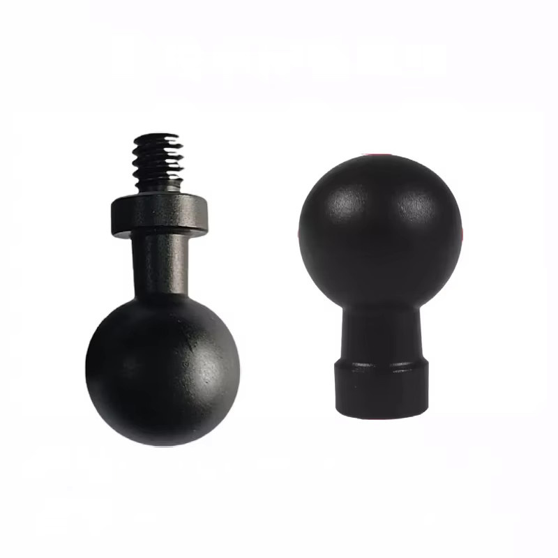 GoPro Kugelkopf-Adapter-Clip in Schwarz: 17 mm Konverter auf 1/4 Zoll Schraubkopf für Action-Kameras und Kameraständer-Zubehör - Bild 2