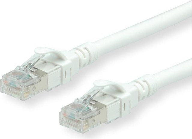 Roline Patch-Kabel CAT 6a RJ-45 auf RJ-45 UTP Ethernet LAN, weiß, 20 m - Bild 1
