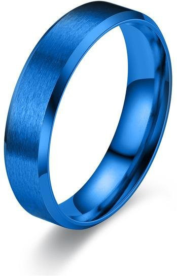 YIRAN Jewelry Ring Edelstahl, 6 mm, Schwarz, Matt gebürstet, Unisex - Bild 1