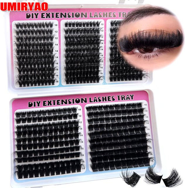 UMIRYAO Künstliche Nerzwimpern, 530 Stück, 60D-200D, 0,07 mm, 10-18 mm, Unisex - Bild 1