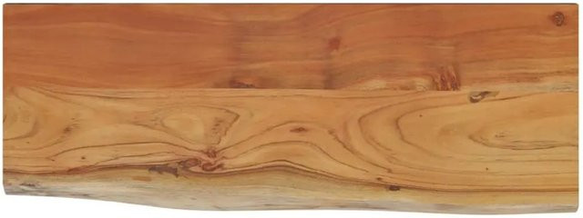 vidaXL Wandregal aus Massivholz Akazie in Braun mit Baumkante, B/T/H: 70 x 30 x 2,5 cm - Bild 1