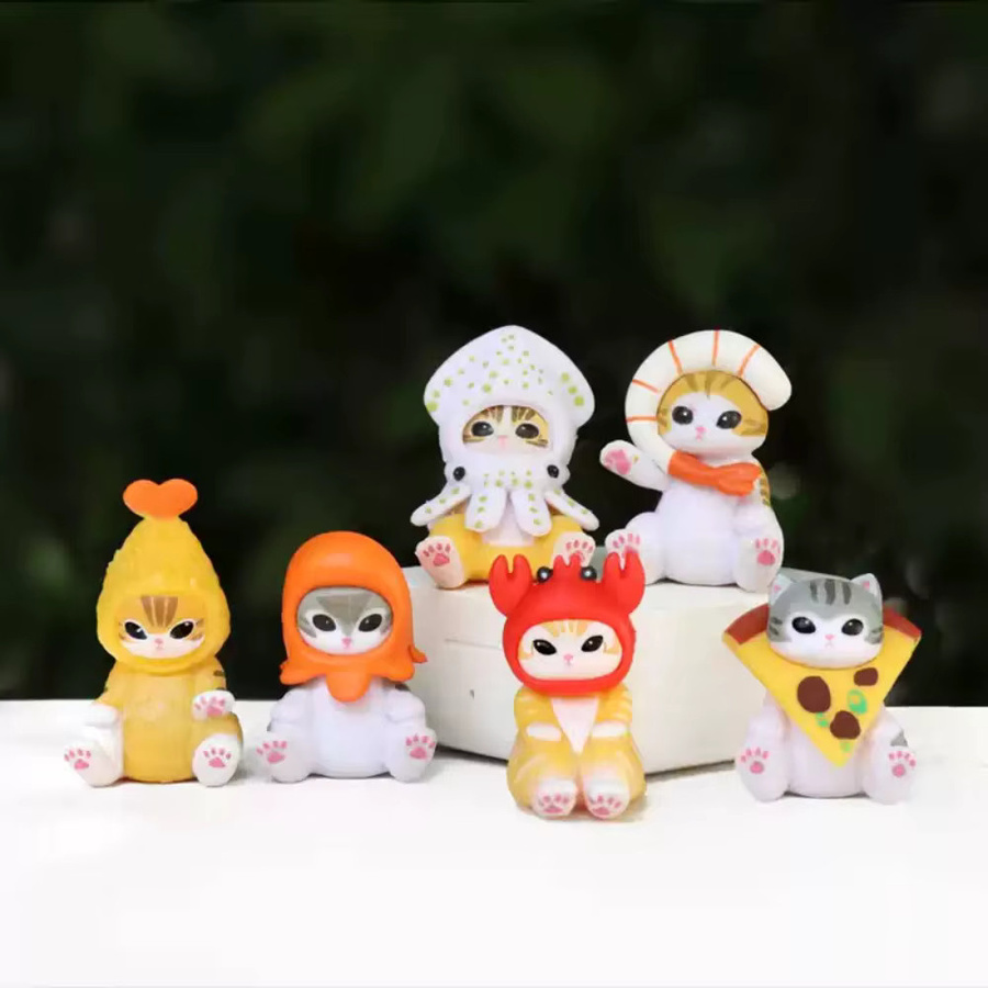 Bandai Mofusand Meeresfrüchte-Serie, Katzen-Blindbox, Actionfigur, Einzelfigur - Bild 3