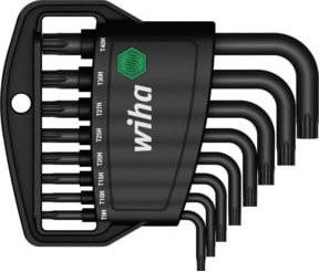 Wiha L-Torx-Schlüssel Set Tamper Resistant mit Bohrung, 8-teilig, Schwarz, Chrom-Vanadium-Stahl - Bild 1