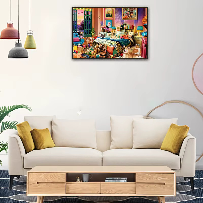 MaxRenard Hunde im Schlafzimmer, Puzzle, 1.000 Teile, ab 14 Jahren - Bild 4