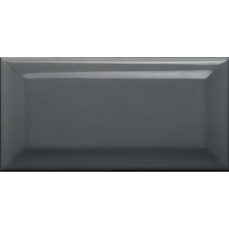 Wandfliese Metro Facette von UNITED TILE UND MOSAIC, Dunkelgrau, Glasiert und Glänzend, Keramik, B: 7,5 cm, H: 15 cm - Bild 2