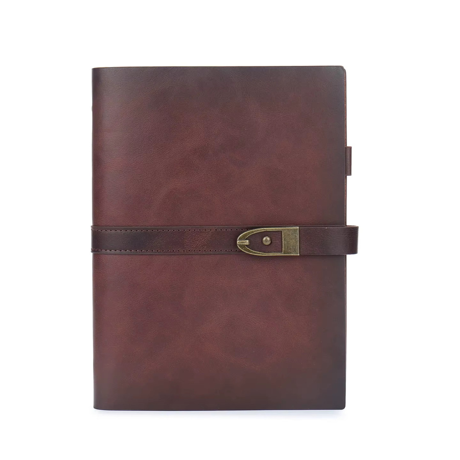 Artisan A5 Reise-Notizbuch aus weichem Leder, nachfüllbar, in Blau oder Braun - Bild 3
