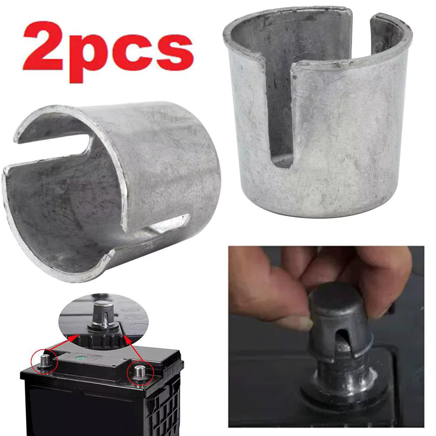 Batterie Terminal Adapter Konverter für positive und negative Batteriepole in Silber - Bild 5