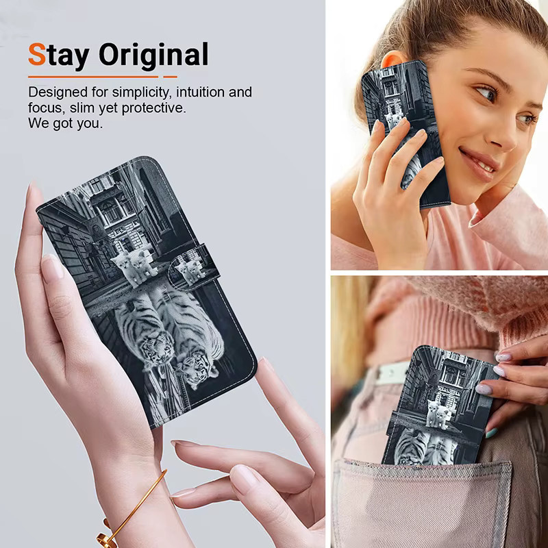 Magnetische Cartoon Brieftasche als Stand-Flip-Hülle für Samsung Galaxy S24 Ultra S23 S24 FE S22 S21 S20 Ultra und S20 Lite als Buch-Umschlag-Case - Bild 4