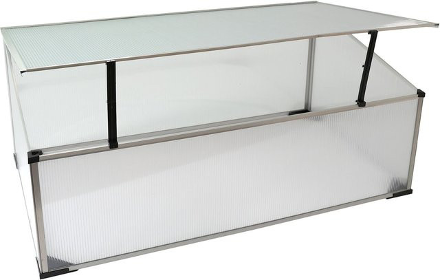 Lemodo Frühbeet aus Aluminium mit Aufstelldach in Silber - Bild 1