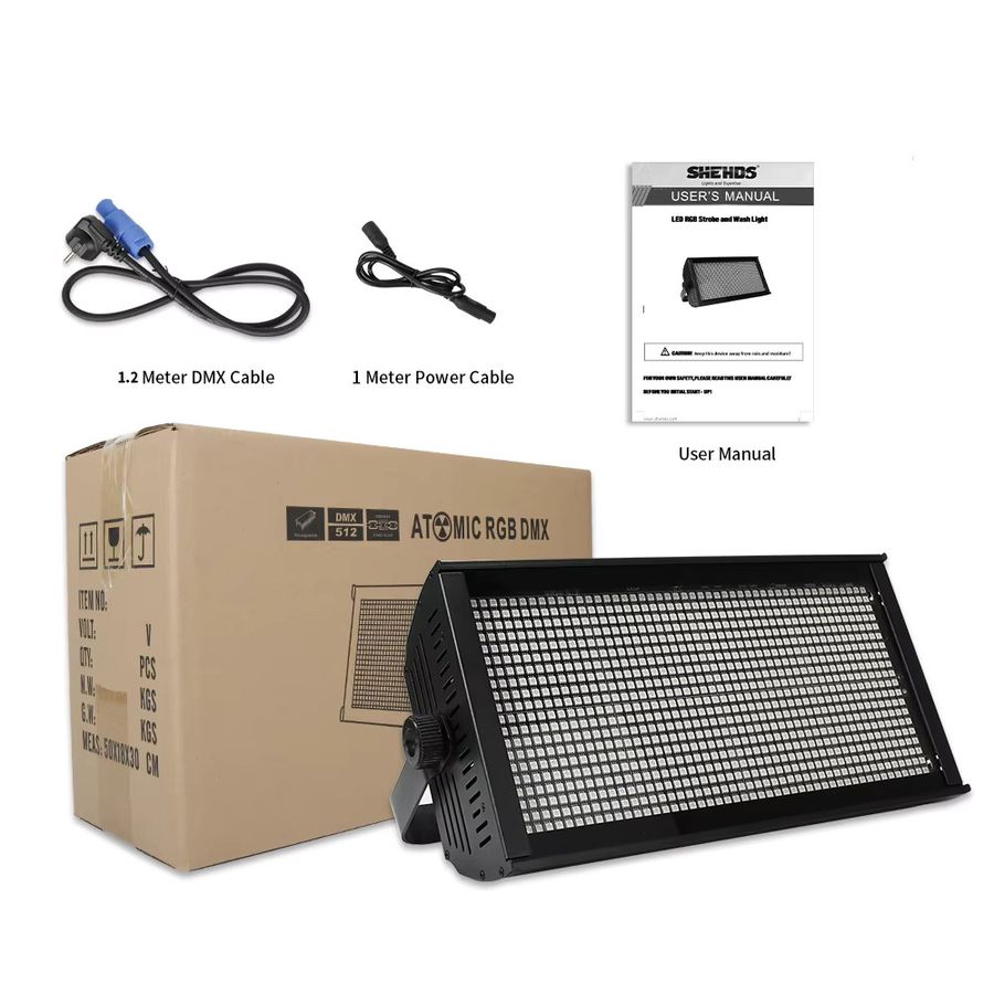 SHEHDS RGB LED Wash Strobe Flash Effekt mit 960 SMD 5050 LEDs und 200 W für DJ, Party, Disco und Bühne - Bild 2