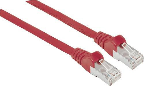 Intellinet RJ45 Patchkabel CAT 6a S/FTP Ethernet LAN Rot, Länge: 0,50 m - Bild 1